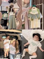 【80-150cm+親サイズ】半袖Ｔシャツorスカート 親子ペア 花柄 トレンド - 画像 (3)