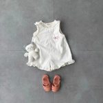 【73-120cm】オーバーオール ベビー リボン付き ノースリープ - 画像 (4)