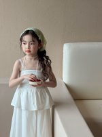 【90-150cm】ワンピース 女の子 無地 キャミソール - 画像 (7)