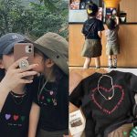 【66-160cm+親サイズ】半袖 Tシャツ 家族コーデ カジュアル 夏のお出かけに - 画像 (2)