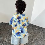 【80-150cm+親サイズ】シャツorワンピース 親子ペア ゆったり レトロ - 画像 (6)