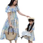 【80-150cm+親サイズ】ワンピース 親子ペア プリント おしゃれ - 画像 (6)