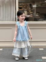 【90-140cm】トップスorスカートorパンツ 女の子 ブルー フリル - 画像 (3)