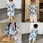 【80-150cm+親サイズ】シャツorワンピース 親子ペア ゆったり レトロ - 画像 (5)