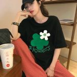 【80-150cm+親サイズ】トップス 親子ペア フラワー ゆったり - 画像 (6)