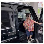 【80-150cm+親サイズ】シャツorショートパンツ 親子ペア ビーチ カジュアル - 画像 (5)