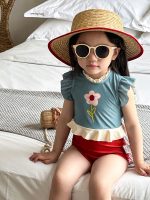 【90-140cm】水着 フリル 切り替え おしゃれ - 画像 (2)