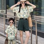 【80-150cm+親サイズ】シャツ 親子ペア レトロ カジュアル - 画像 (3)