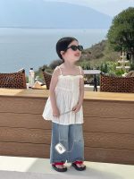 【90-140cm】トップスorパンツ 女の子 キャミソール ダメージジーンズ - 画像 (6)