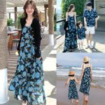 【90-150cm+親サイズ】ワンピースorシャツorショートパンツ 親子ペア 花柄 おしゃれ - 画像 (5)