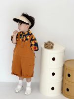 【80-150cm+親サイズ】トップスorワンピースorパンツ 親子ペア レトロ プリント - 画像 (7)
