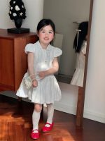【90-140cm】ワンピース 女の子 折り襟 パフスリープ - 画像 (11)