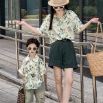 【80-150cm+親サイズ】シャツ 親子ペア レトロ カジュアル - 画像 (5)