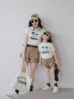 【90-140cm+親サイズ】半袖Ｔシャツ/ショートパンツ 親子ペア カジュアル - 画像 (3)