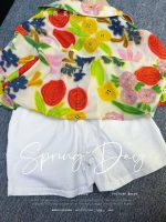 【80-150cm+親サイズ】シャツorショートパンツ 親子ペア レトロ ストリート風 - 画像 (7)