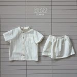 【73-120cm】セットアップ ベビー スタンドカラー シンプル - 画像 (5)