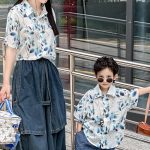 【80-150cm+親サイズ】シャツ 親子ペア ゆったり レトロ - 画像 (3)