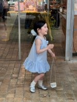 【90-140cm】ワンピース 女の子 フリル フラワー かわいい - 画像 (2)