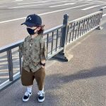 【80-150cm+親サイズ】シャツorショートパンツ 親子ペア 花柄 レトロ - 画像 (3)