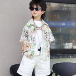 【80-150cm+親サイズ】シャツorショートパンツ 親子ペア ゆったり プリント - 画像 (6)