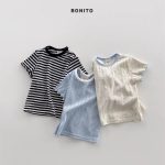 【73-120cm】半袖Ｔシャツ ベビー 柔らかい ボーダー柄 - 画像 (2)