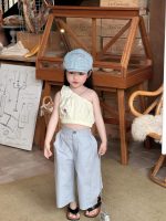 【90-140cm】トップスorパンツorセットアップ 女の子 ワンショルダー ファッション - 画像 (3)