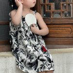 【80-150cm+親サイズ】ワンピースorトップス 親子ペア プリント カジュアル - 画像 (5)