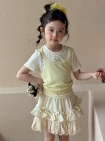 【90-150cm】トップスorキュロット 女の子 レイヤード フリル - 画像 (2)