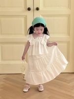 【90-140cm】セットアップ 女の子 ジャカード フリル
