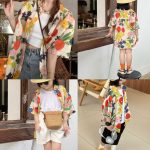 【80-150cm+親サイズ】シャツorショートパンツ 親子ペア レトロ ストリート風 - 画像 (3)