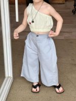 【90-140cm】トップスorパンツorセットアップ 女の子 ワンショルダー ファッション - 画像 (5)