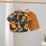 【80-150cm+親サイズ】トップスorワンピースorパンツ 親子ペア レトロ プリント - 画像 (3)