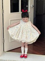 【90-140cm】ワンピース 女の子 ドット柄 ゆったり - 画像 (5)