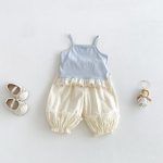 【73-100cm】トップスorパンツ ベビー フリル ゆったり - 画像 (2)