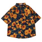 【80-150cm+親サイズ】トップスorワンピースorパンツ 親子ペア レトロ プリント - 画像 (12)