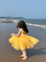 【90-140cm】ワンピース 女の子 キャミソール チュール - 画像 (2)