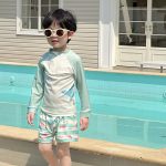 【100-150cm】水着 UVカット速乾 長袖 スイムウェア - 画像 (5)