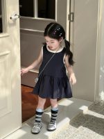 【90-140cm】ワンピース 女の子 ノースリープ フリル - 画像 (3)