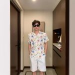 【80-150cm+親サイズ】シャツorパンツ 親子ペア フラワー レトロ - 画像 (5)