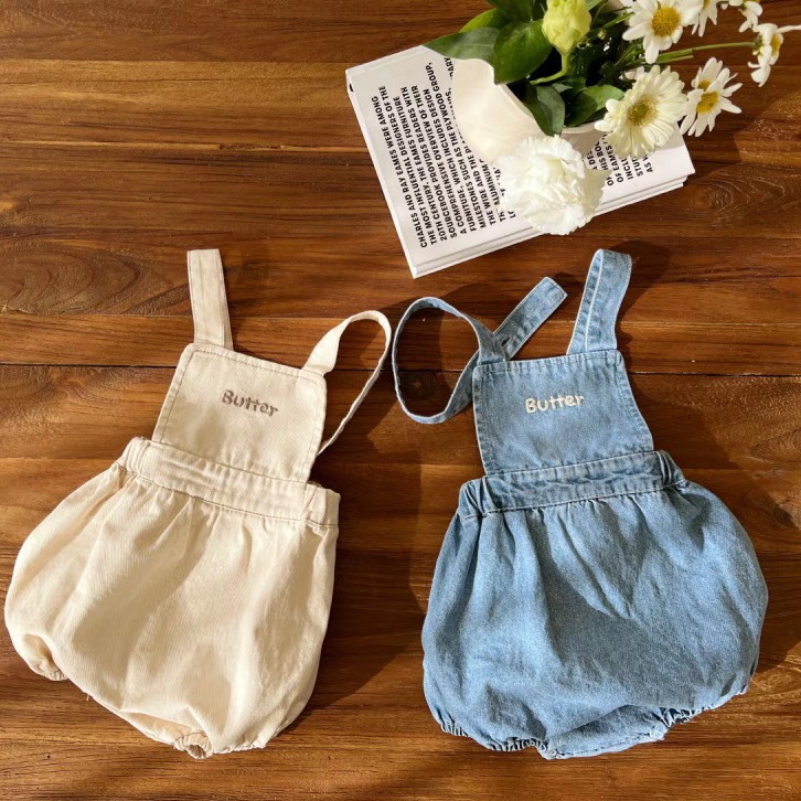 O1CN01deeeBe292B0pE98AT_2147428009-0-cib.jpg 【66-90cm】サロペット インスタ映え デニム ショートパンツ - 画像 (1)
