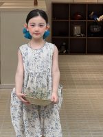 【90-150cm】ワンピース 女の子 花柄 ノースリープ - 画像 (4)