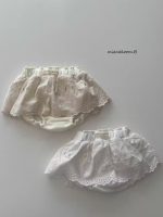 【66-100cm】ショートパンツ ベビー レース 刺繍 - 画像 (2)