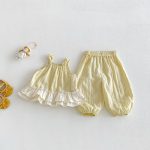 【73-100cm】セットアップ ベビー フリル シンプル - 画像 (2)