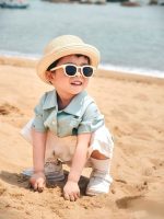 【80-150cm+親サイズ】シャツorワンピースorショートパンツ 親子ペア 無地 シンプル - 画像 (8)