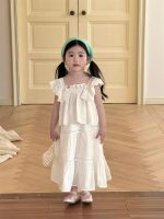 【90-140cm】セットアップ 女の子 ジャカード フリル - 画像 (3)