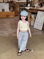 【90-140cm】トップスorパンツorセットアップ 女の子 ワンショルダー ファッション - 画像 (2)