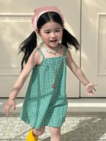 【90-140cm】ワンピース 女の子 チェック柄 キャミソール - 画像 (5)