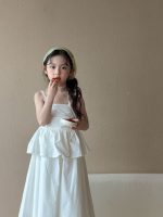 【90-150cm】ワンピース 女の子 無地 キャミソール - 画像 (3)