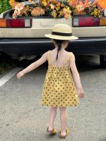 【90-140cm】ワンピース 女の子 ドット柄 キャミソール - 画像 (6)