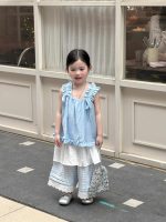 【90-140cm】トップスorスカートorパンツ 女の子 ブルー フリル - 画像 (4)